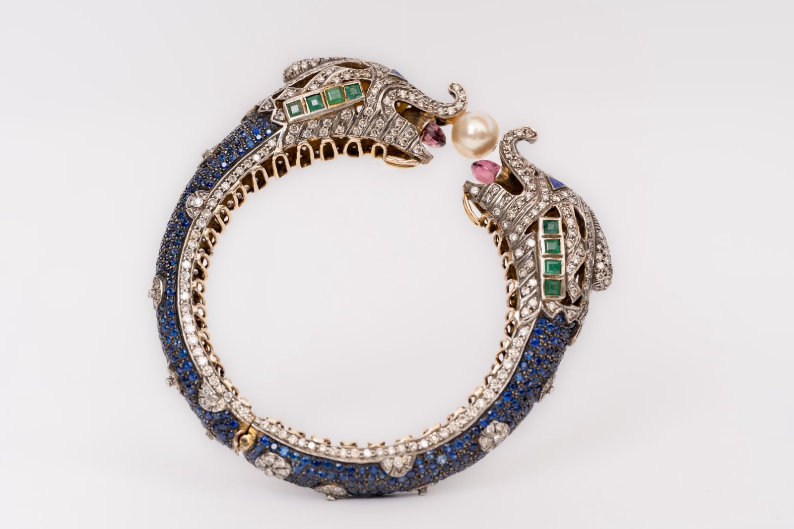 Blue Sapphire Enchanted Victorian Dragon Bracelet