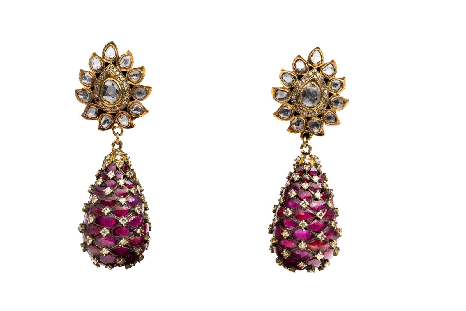 Ruby Dome Earring