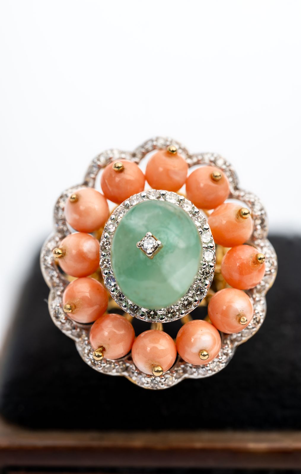 Oceanic Opulence Coral Cocktail Ring