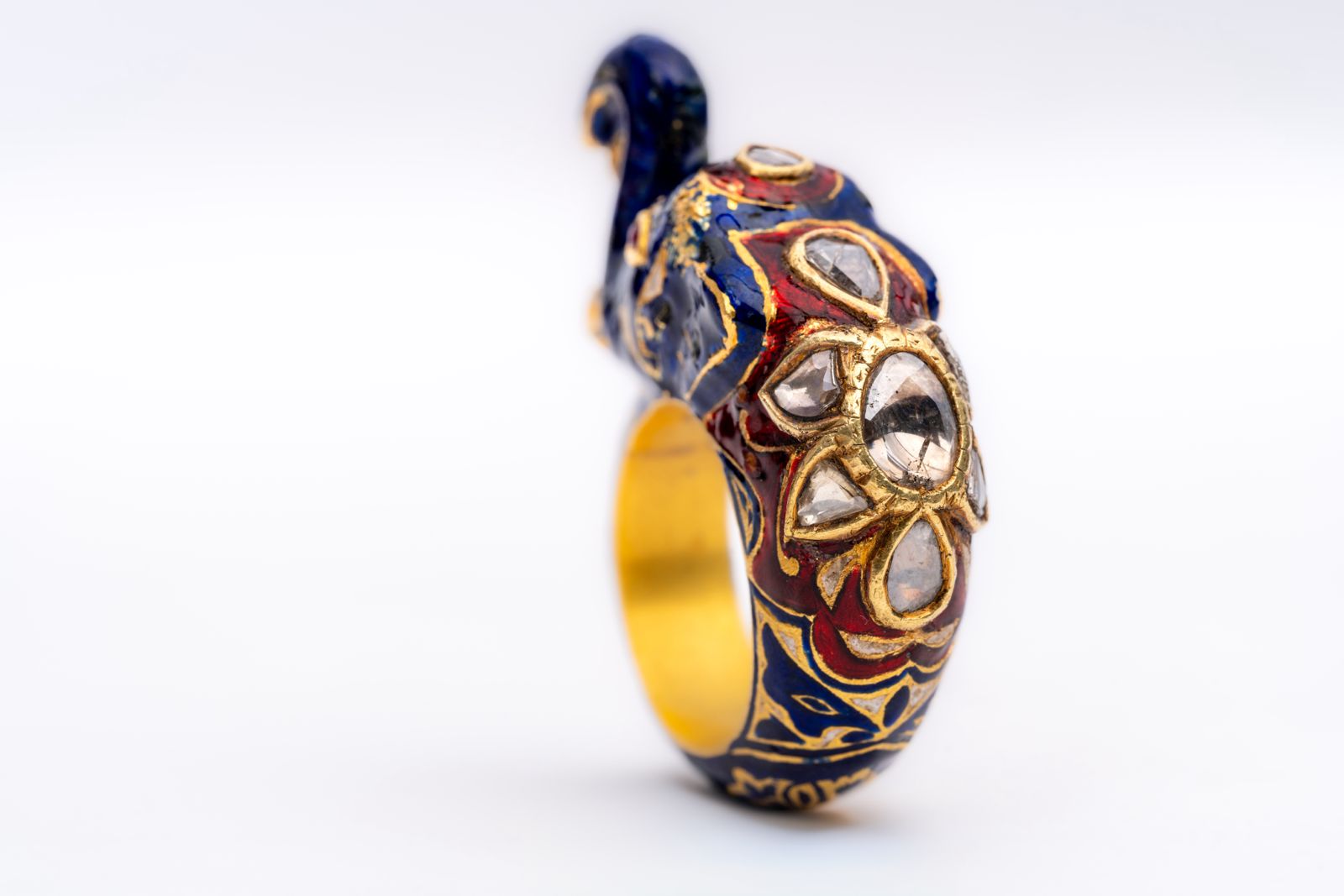 Majestic Elephant Jadau Ring