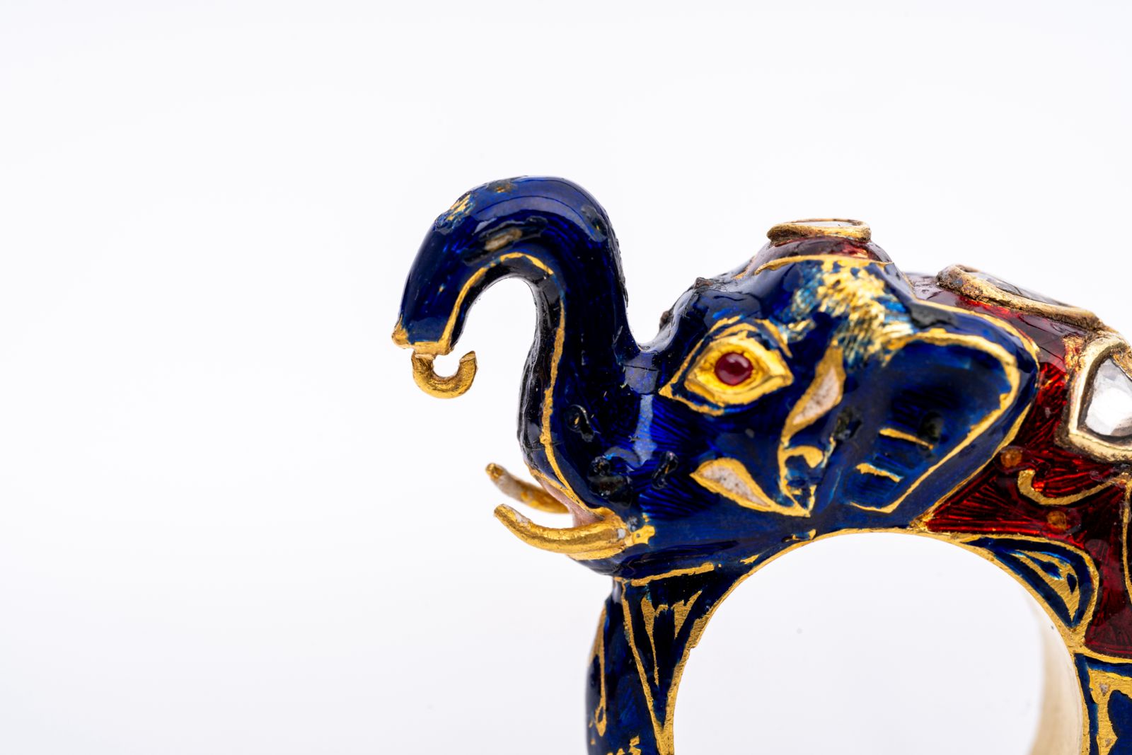 Majestic Elephant Jadau Ring