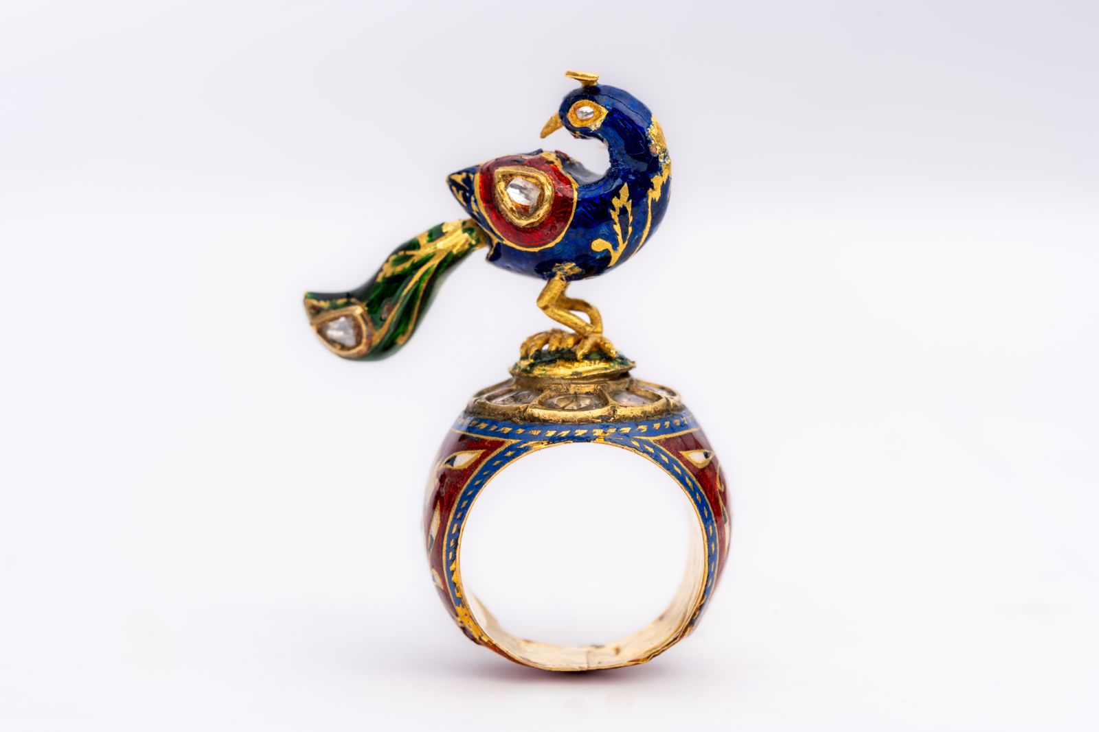 Regal Peacock Jadau Ring